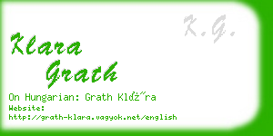 klara grath business card